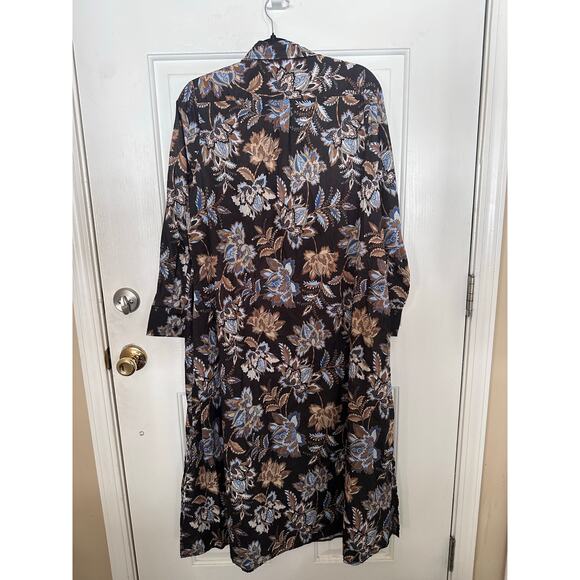 Maye Dress Women XS Brown Issa Zingara Paisley Print Long Sleeve Midi Shirtdress - Picture 7 of 9